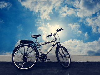Fototapeta na wymiar Bicycle parking on the road