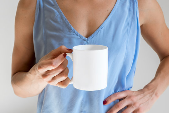 female holding a coffee mug, styled stock mockup photography