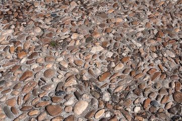 background of street of cobblestones