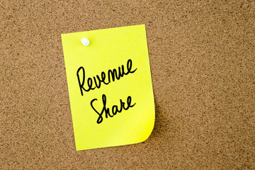Revenue Share written on yellow paper note