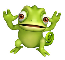 cute Chameleon funny cartoon character