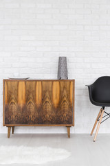Trendy wooden commode on legs