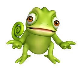 cute Chameleon funny cartoon character