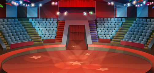 Circus arena, vector background © Natis