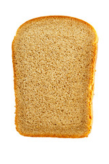 Loaf of bread on isolated background closeup. Hunk of bread baked with yeast with a porous inside.  Simple food of bread flour. Grey rustic bread.