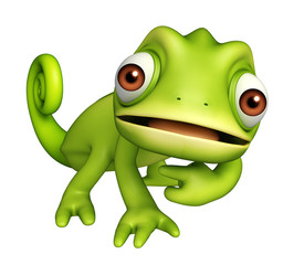 Fototapeta premium cute Chameleon funny cartoon character