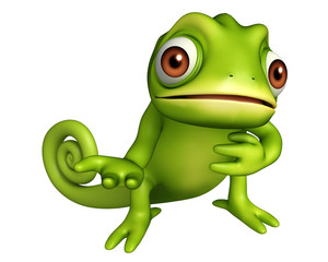 cute Chameleon funny cartoon character