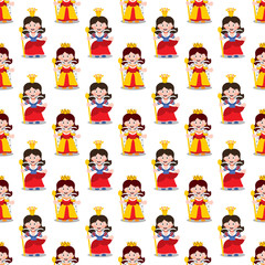 Queen seamless pattern.