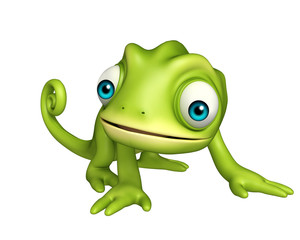 cute Chameleon funny cartoon character