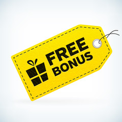 Yellow leather detailed business labels free bonus