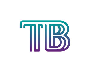 TB lines letter logo