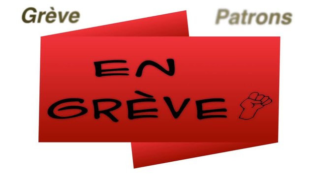 en gr&egrave;ve vid&eacute;o