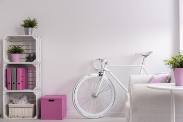 Bicycle in a room