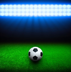 Soccer ball on stadium