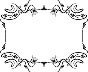 Unusual, decorative lace ornament, vintage frame with empty place for your text. Vector illustration greeting