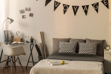 Lazy afternoon in a warm and cosy bedroom