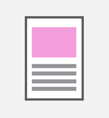 business paper document icon . photo space inside the paper