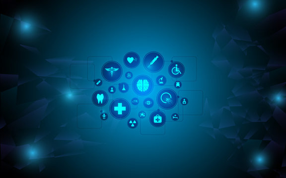 abstract background health care medical innovation concept with icon structure design