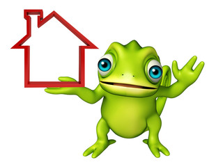 Chameleon cartoon character Chameleon cartoon character with hom