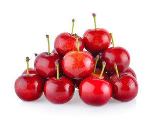 Cherry on white background