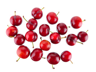 Cherry on white background
