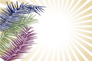 Fototapeta na wymiar Palm Leaf or Coconut leaf Vector Background Illustration