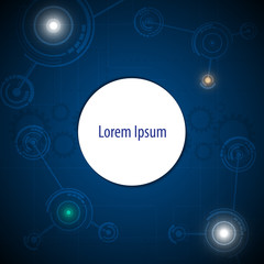 abstract technology innovation concept digital pattern design with circle template