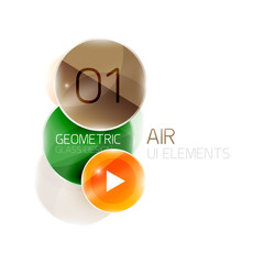 Colorful glass circles composition