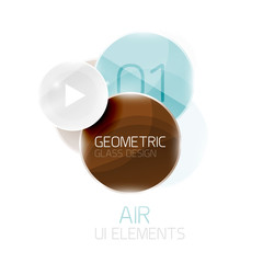 Colorful glass circles composition