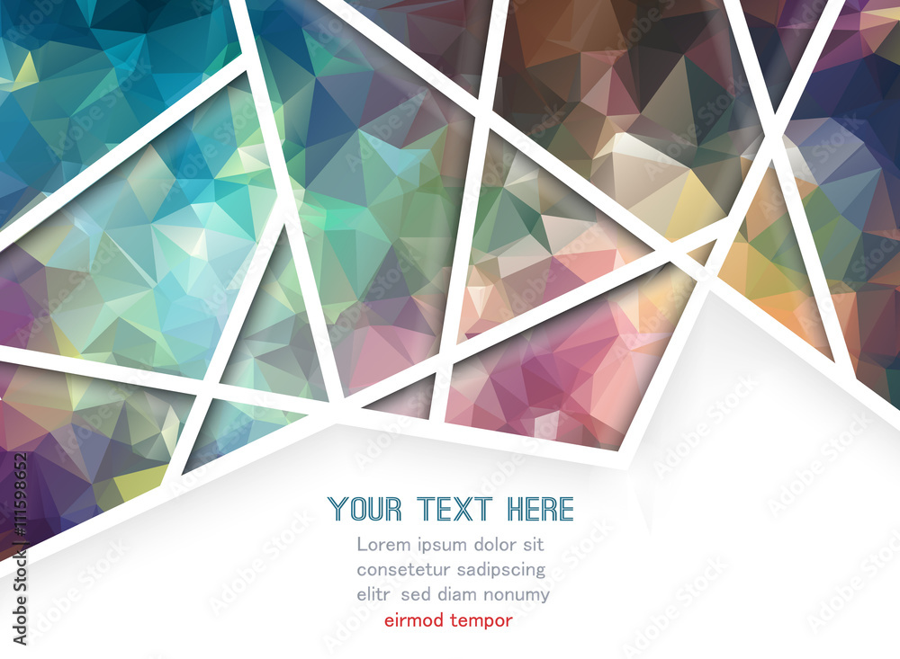 Poster abstract geometric background with polygons. info graphics compo