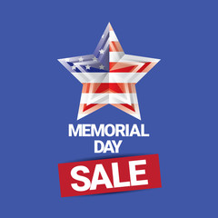 vector memorial day sale banner.