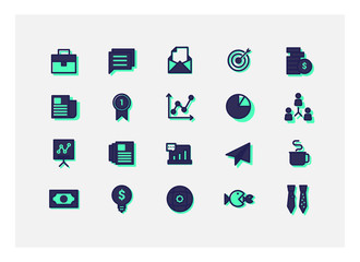 business icons set vector.line design.