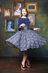 Portrait of a beautiful young woman in casual dress