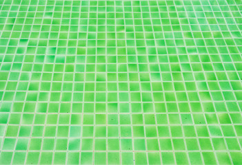 Green tile floor
