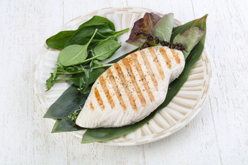 Grilled turkey steak