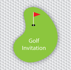 Golf invitation flyer card