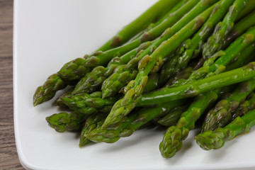 Boiled asparagus