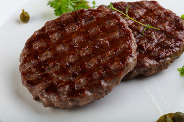 Grilled burger cutlet