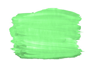 A fragment of the light green background painted with gouache