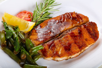 Grilled salmon