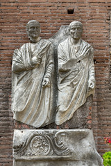  The ancient statues in the baths of Diocletian (Thermae Diocletiani) in Rome. Italy