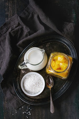 Tapioca dessert with mango