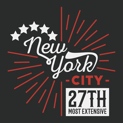 New york typography, t-shirt graphics
