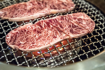 grilled wagyu Sirloin meat yakiniku