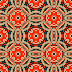 Seamless pattern. Decorative pattern in bright colors. Vector background