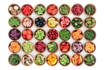 Gordijnen Paleo Diet Health and Super Food © marilyn barbone