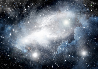 galaxy in a free space