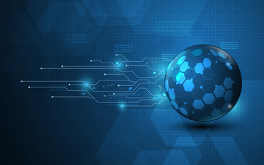 abstract technology innovation concept hexagon design background