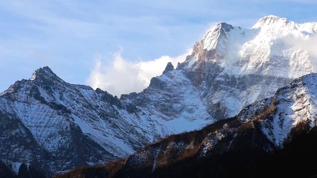 CHINA YADING NATURE PARK VIEW ON MOUNTAIN