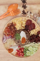 Fried rice with shrimp paste thai food